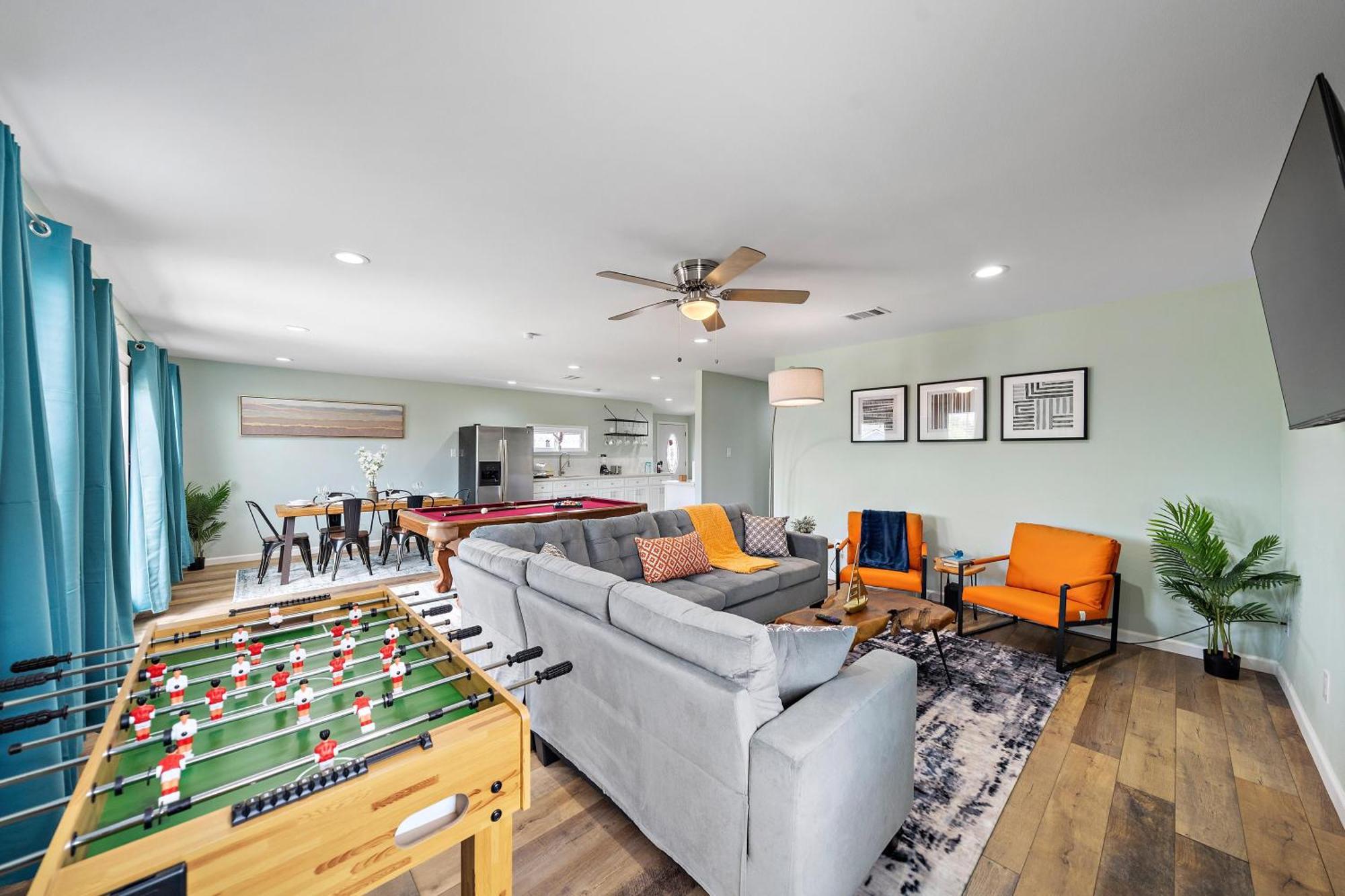 Nr Beach Pier Oasis Game Tables Yard Bbq Galveston Bagian luar foto