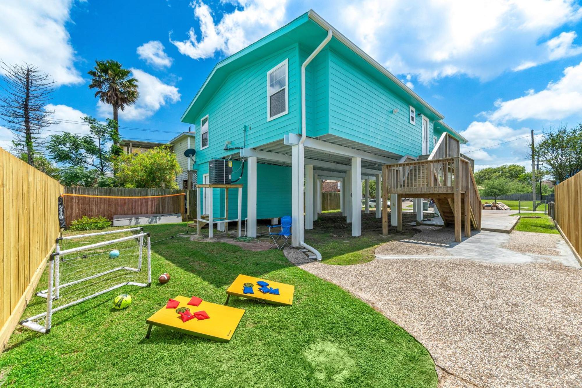 Nr Beach Pier Oasis Game Tables Yard Bbq Galveston Bagian luar foto